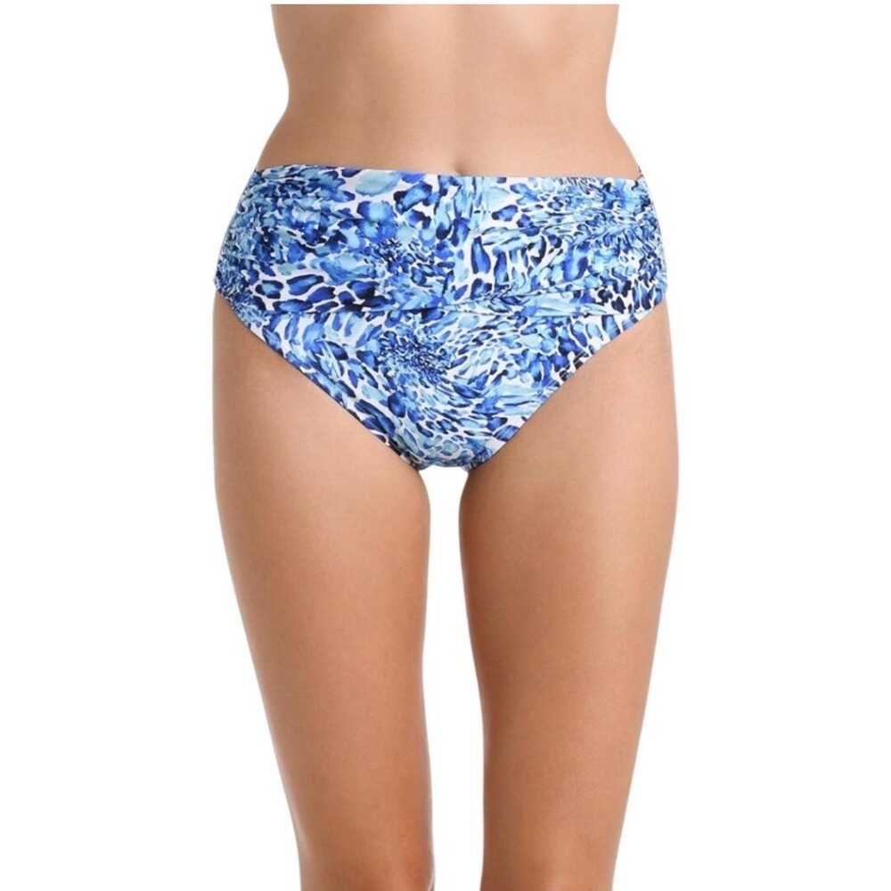 La Blanca Women's Aquatic Nature Shirred Band Hipster Bikini Bottom Size 10